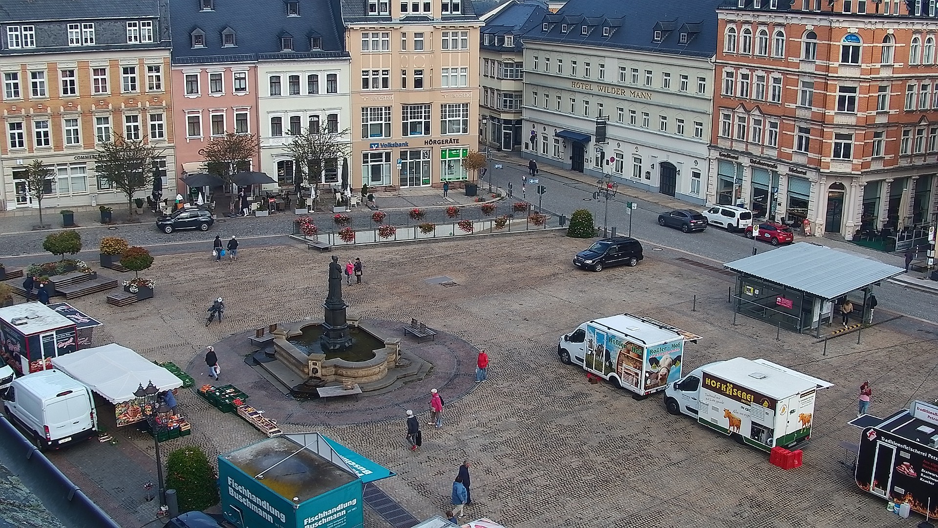 Archiv Foto Webcam Blick auf den Marktplatz Annaberg-Buchholz im Erzgebirge
