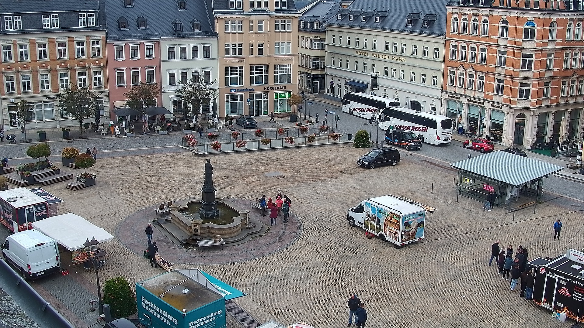 Archiv Foto Webcam Blick auf den Marktplatz Annaberg-Buchholz im Erzgebirge