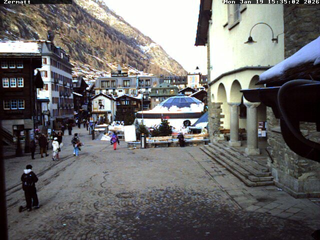 Archived image Webcam Zermatt Village