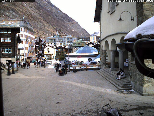 Archiv Foto Webcam Gemeindehaus Zermatt