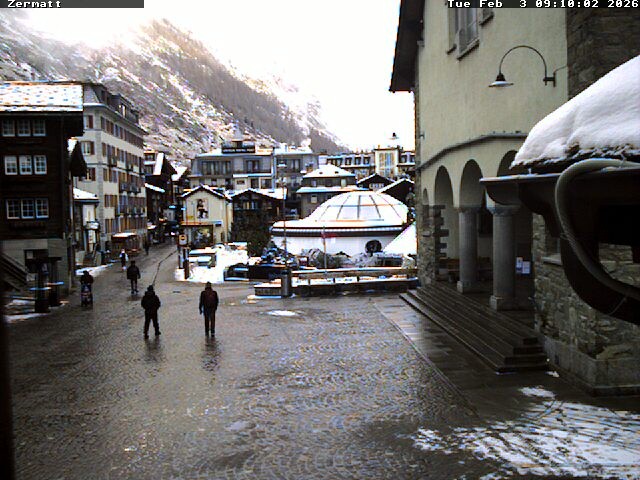 Archived image Webcam Zermatt Village