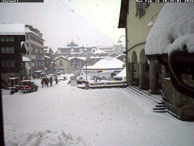 Archived image Webcam Zermatt Village