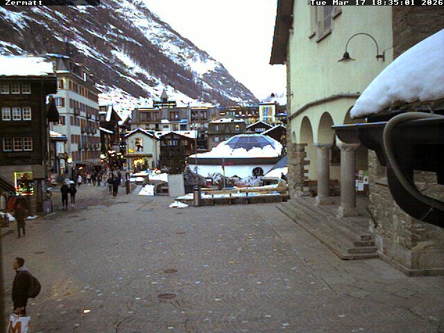 Archived image Webcam Zermatt Village