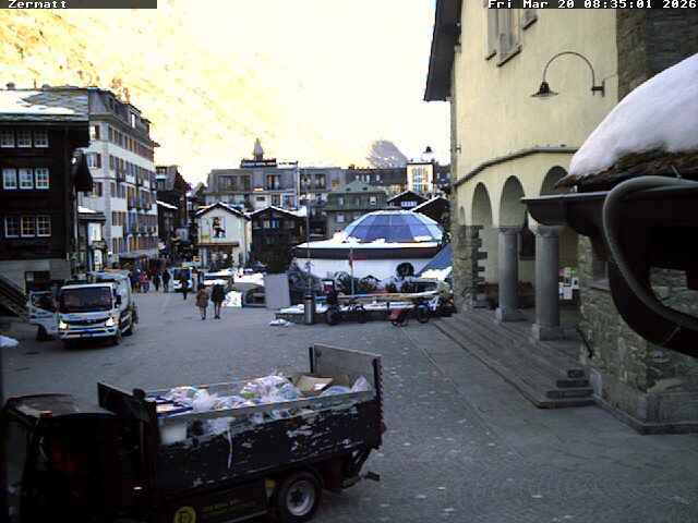 Archived image Webcam Zermatt Village