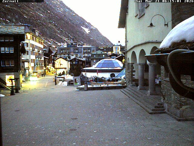 Archived image Webcam Zermatt Village