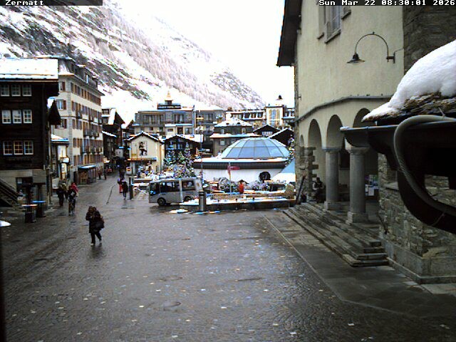 Archived image Webcam Zermatt Village