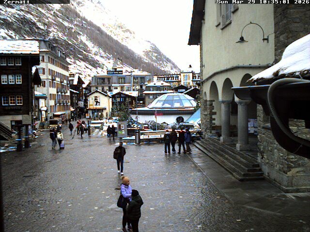 Archived image Webcam Zermatt Village