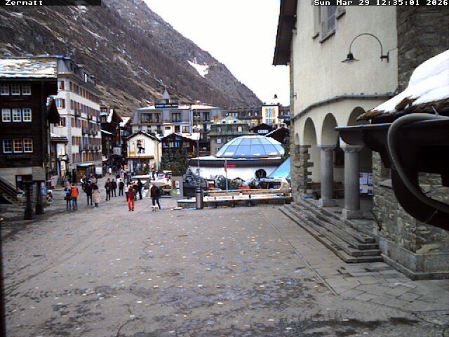 Archived image Webcam Zermatt Village