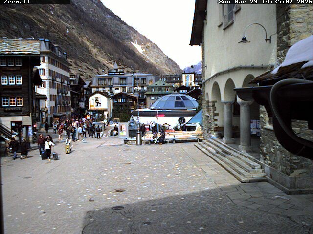 Archived image Webcam Zermatt Village