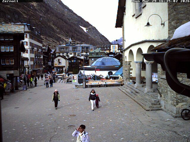 Archived image Webcam Zermatt Village
