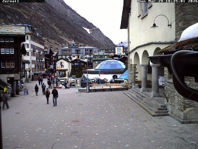 Archived image Webcam Zermatt Village