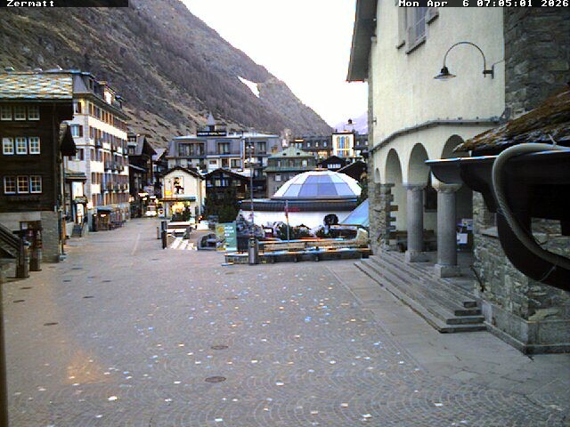 Archived image Webcam Zermatt Village