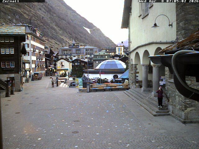 Archived image Webcam Zermatt Village