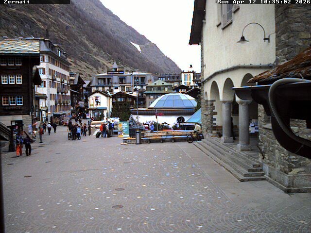 Archived image Webcam Zermatt Village