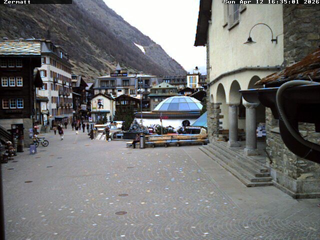 Archived image Webcam Zermatt Village