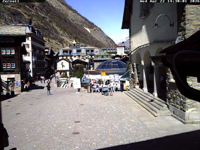 Archiv Foto Webcam Gemeindehaus Zermatt