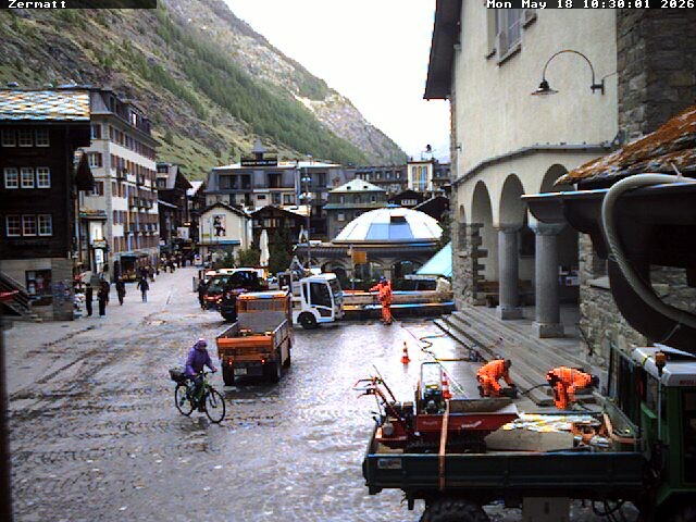 Archived image Webcam Zermatt Village