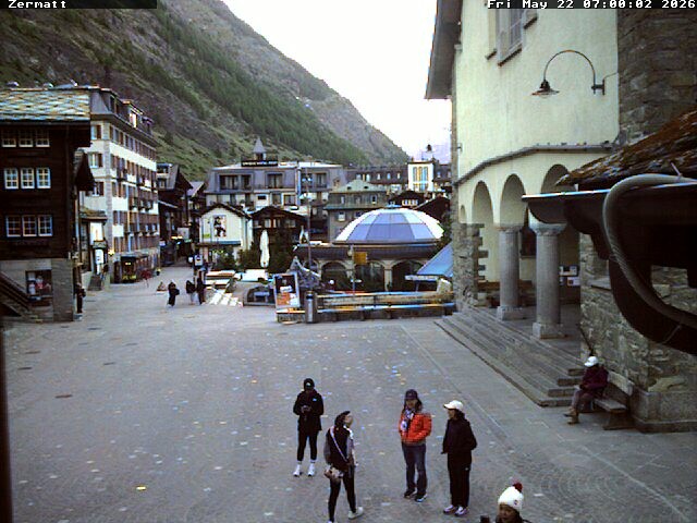 Archived image Webcam Zermatt Village