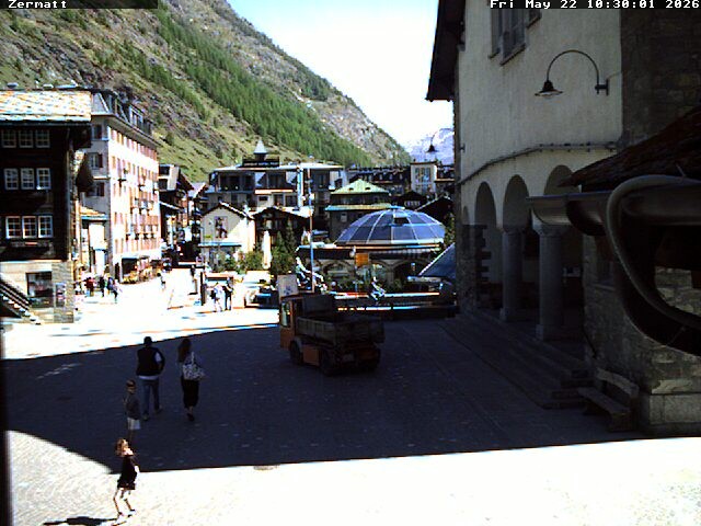 Archived image Webcam Zermatt Village