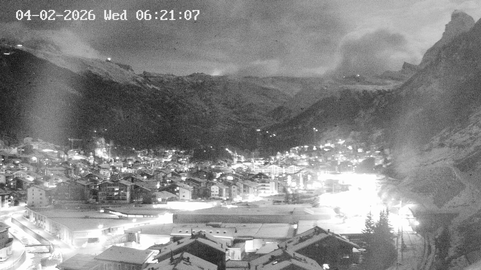 Archiv Foto Webcam Zermatt: Blick auf das Dorf