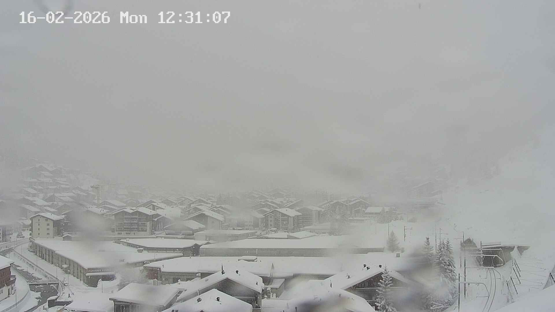 Archiv Foto Webcam Zermatt: Blick auf das Dorf