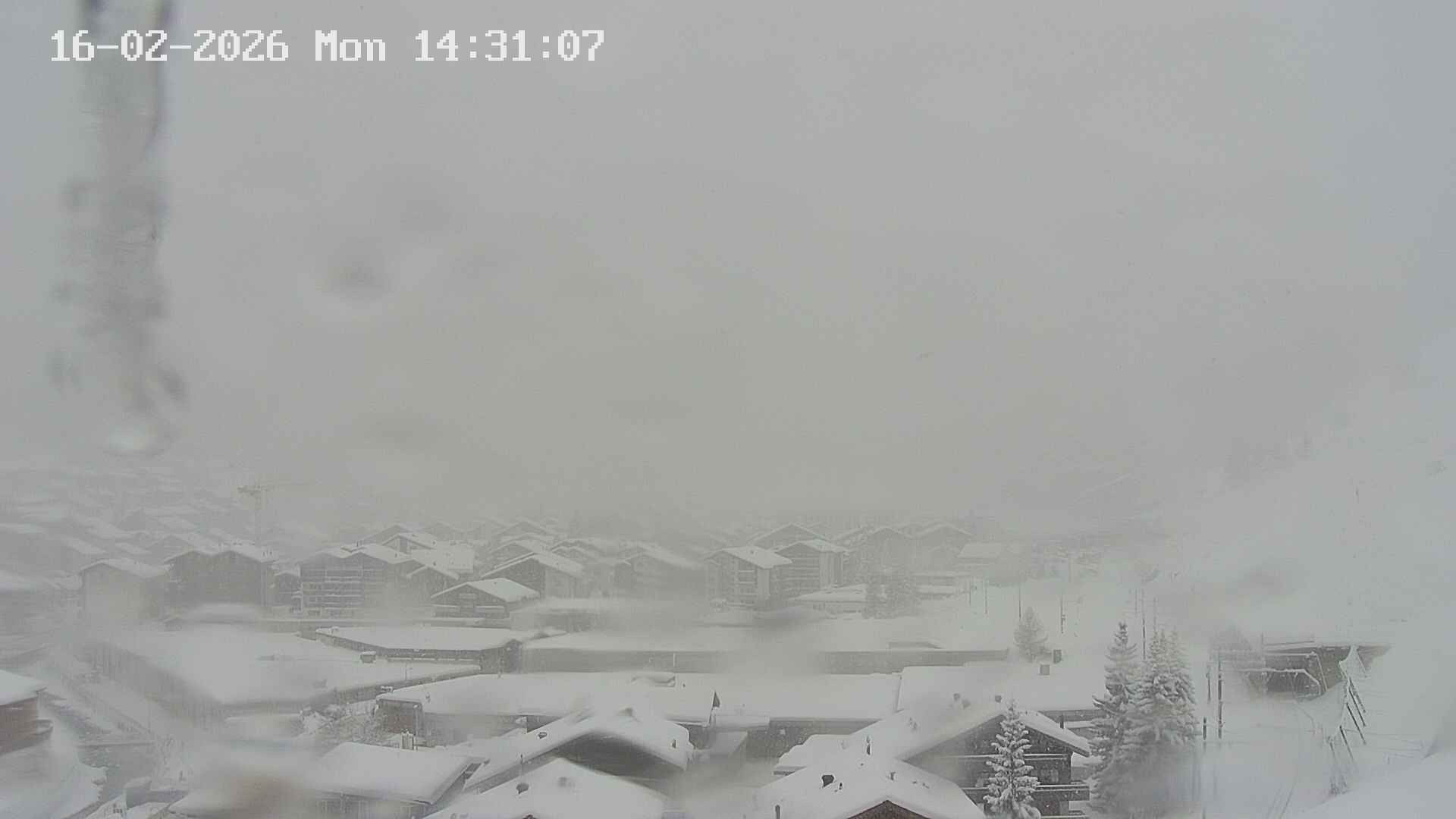 Archiv Foto Webcam Zermatt: Blick auf das Dorf