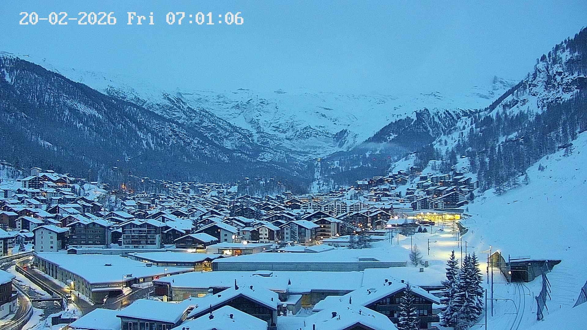 Archiv Foto Webcam Zermatt: Blick auf das Dorf