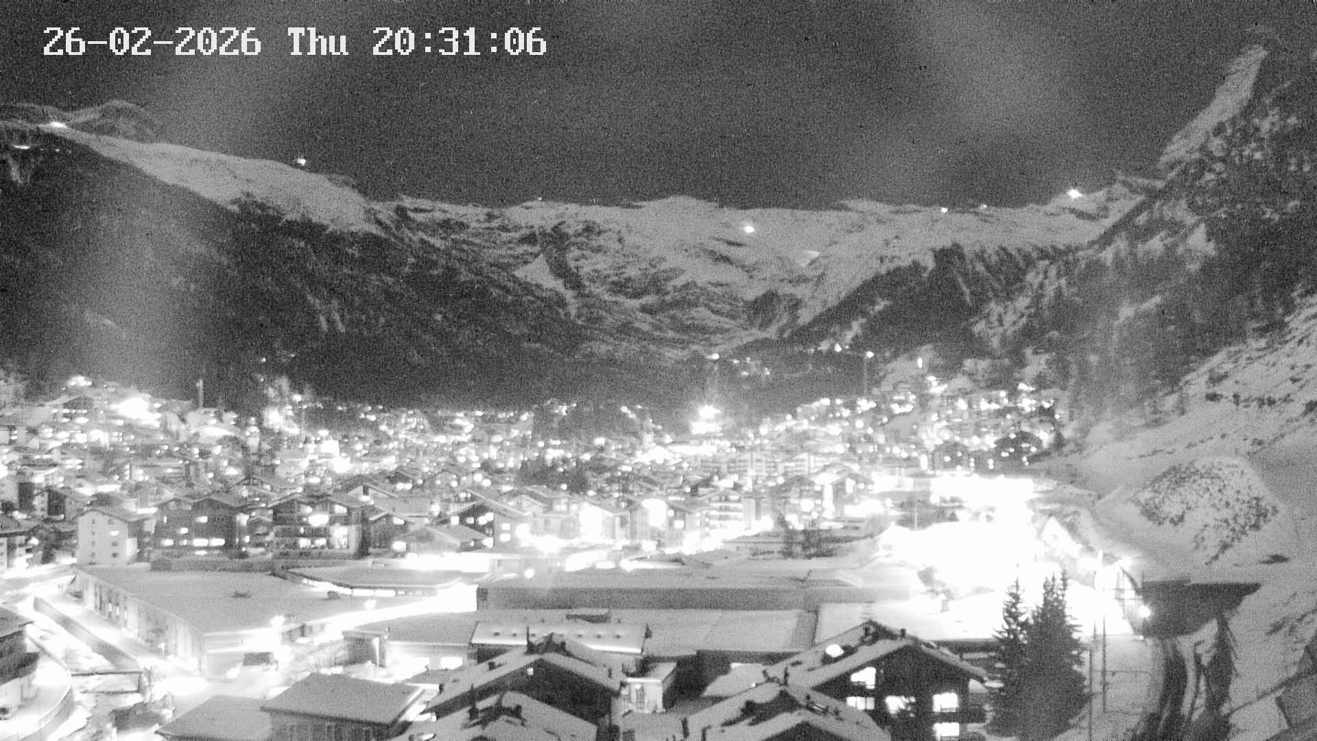 Archiv Foto Webcam Zermatt: Blick auf das Dorf