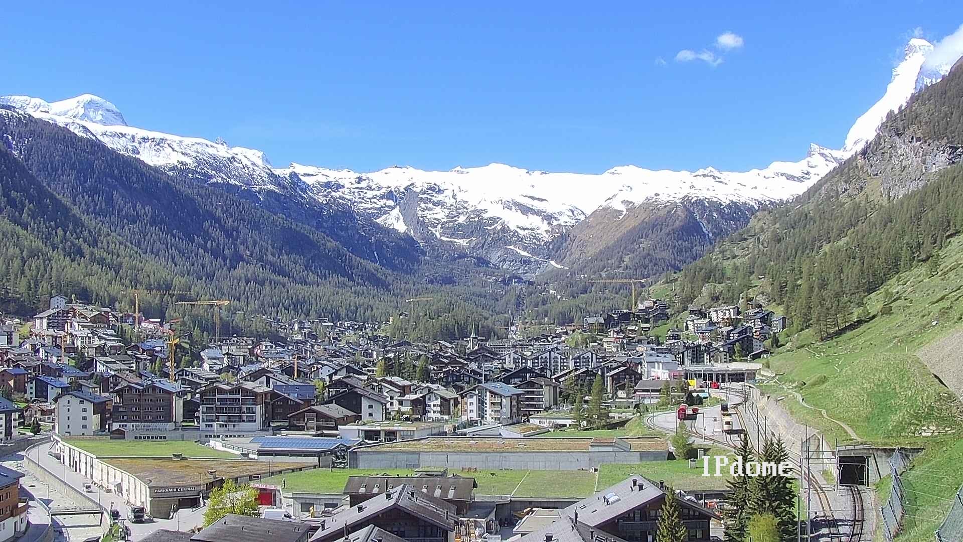 Archiv Foto Webcam Zermatt: Blick auf das Dorf