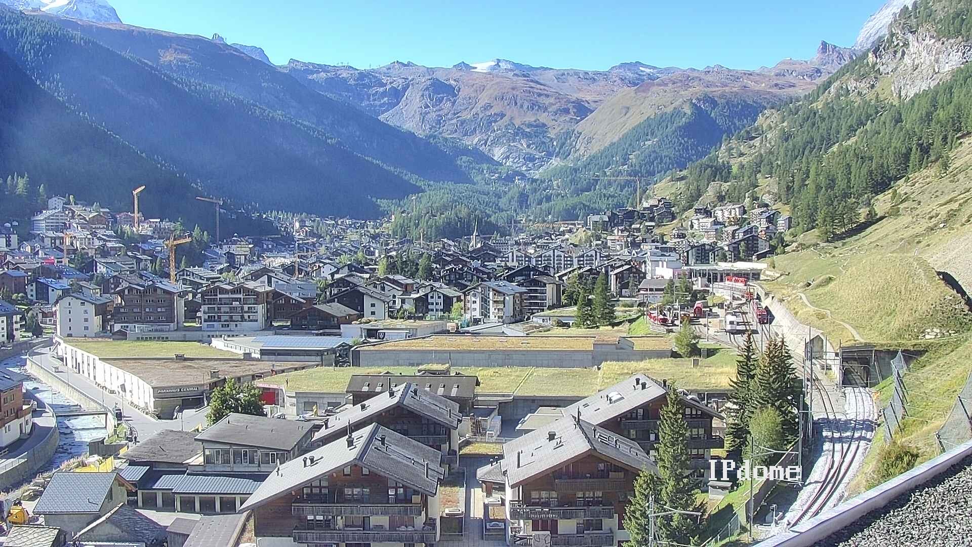 Archiv Foto Webcam Zermatt: Blick auf das Dorf