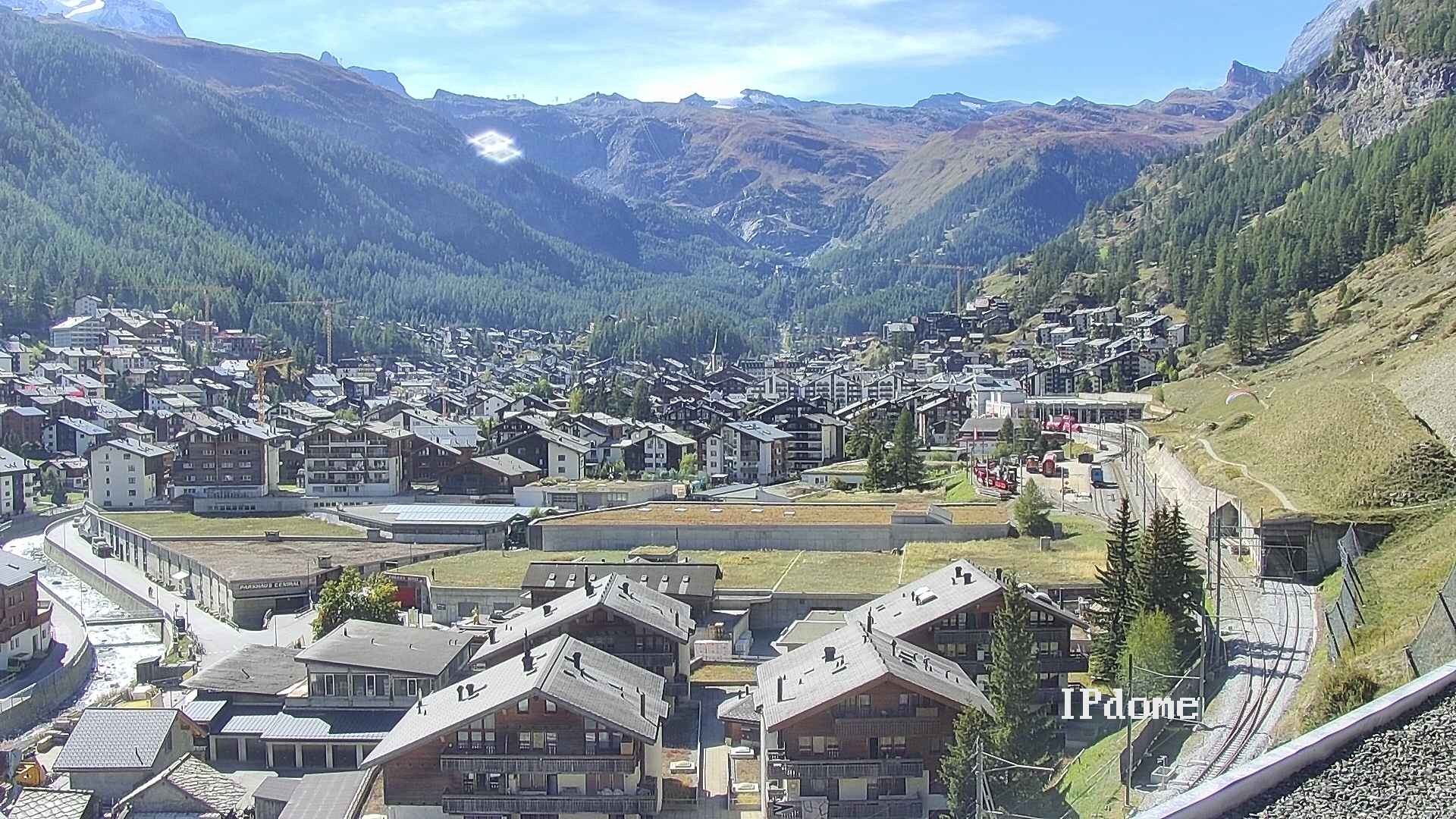 Archiv Foto Webcam Zermatt: Blick auf das Dorf