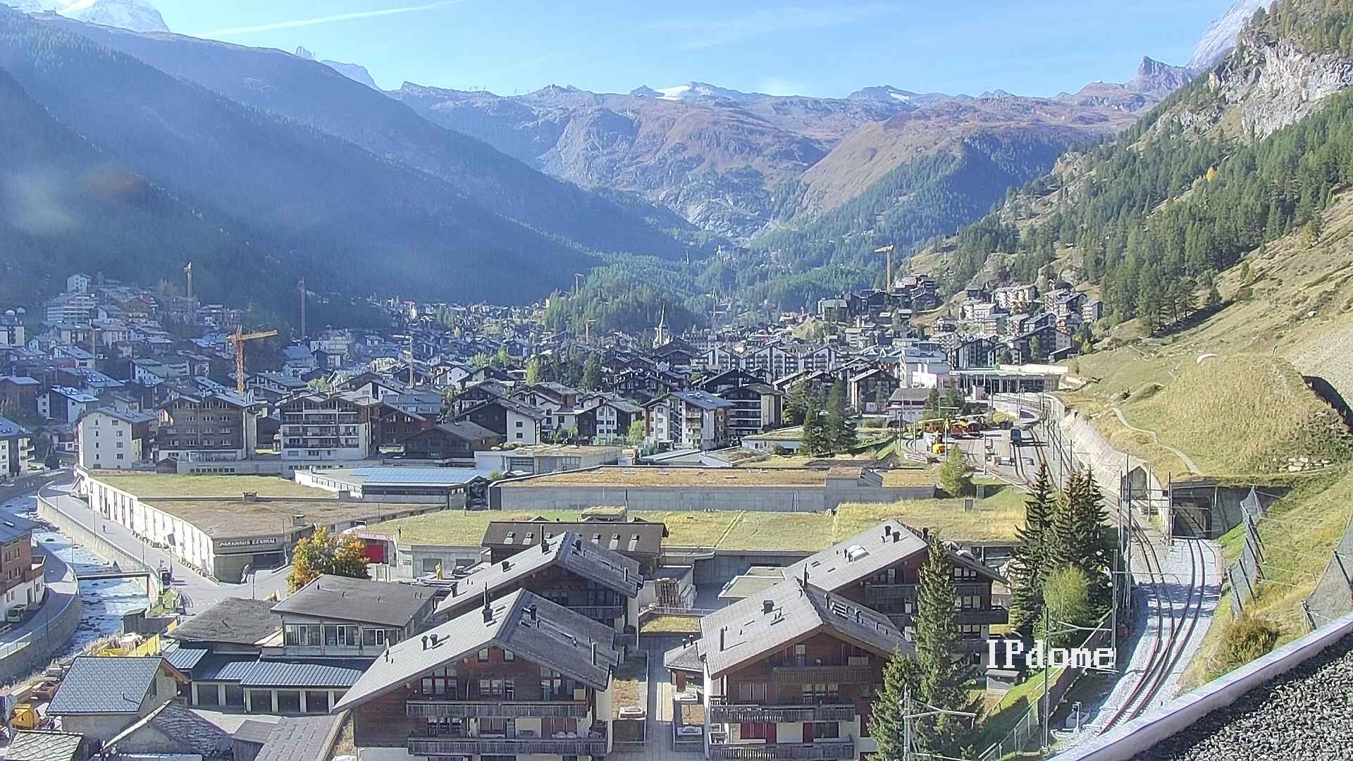Archiv Foto Webcam Zermatt: Blick auf das Dorf