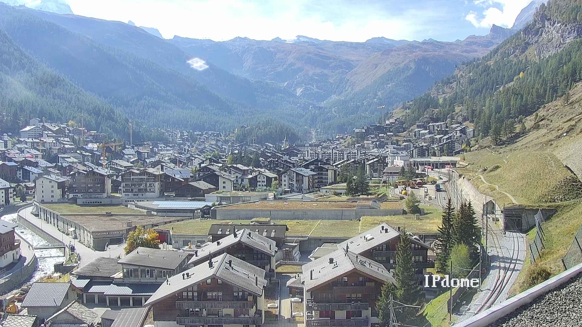 Archiv Foto Webcam Zermatt: Blick auf das Dorf