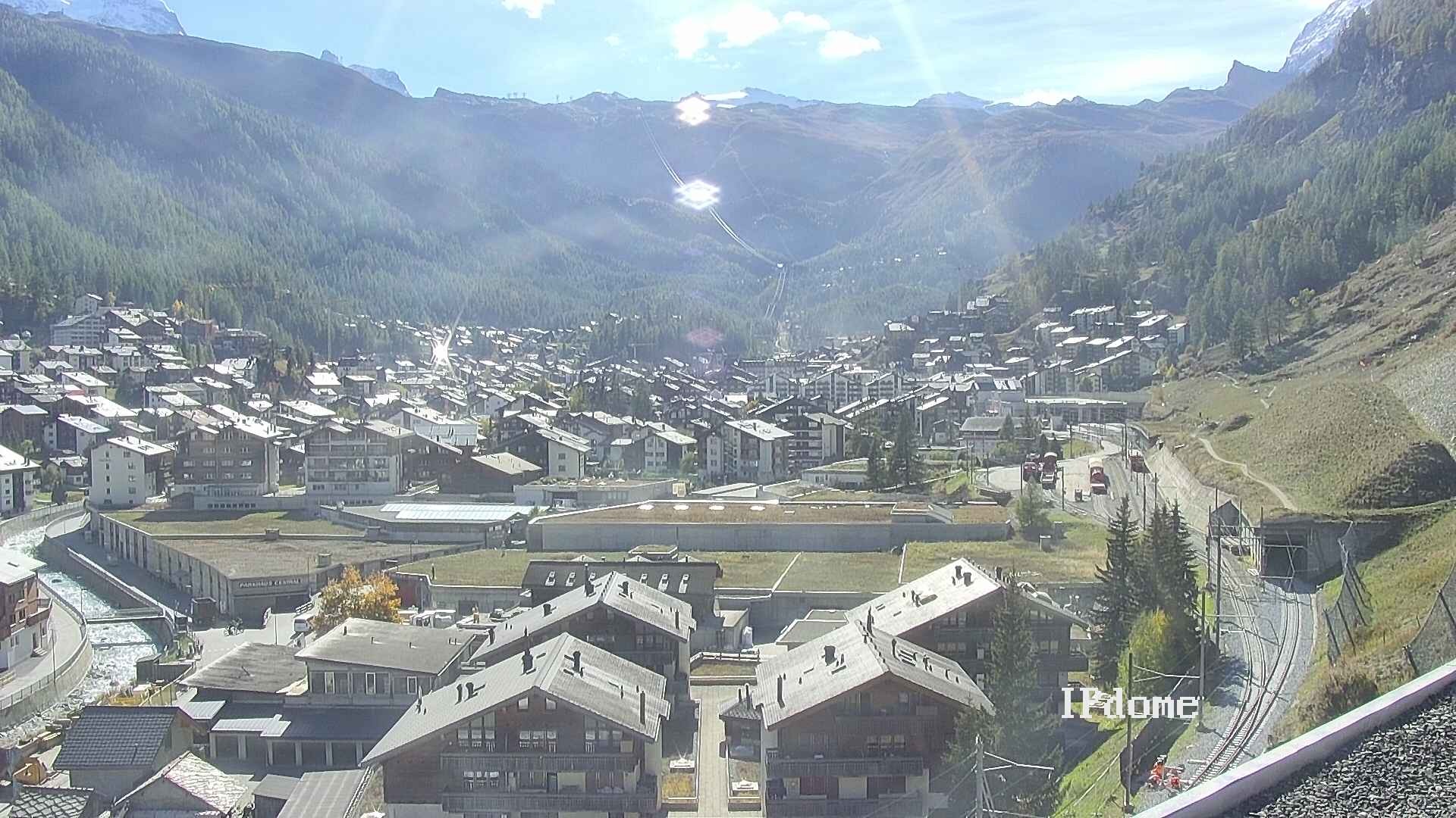 Archiv Foto Webcam Zermatt: Blick auf das Dorf