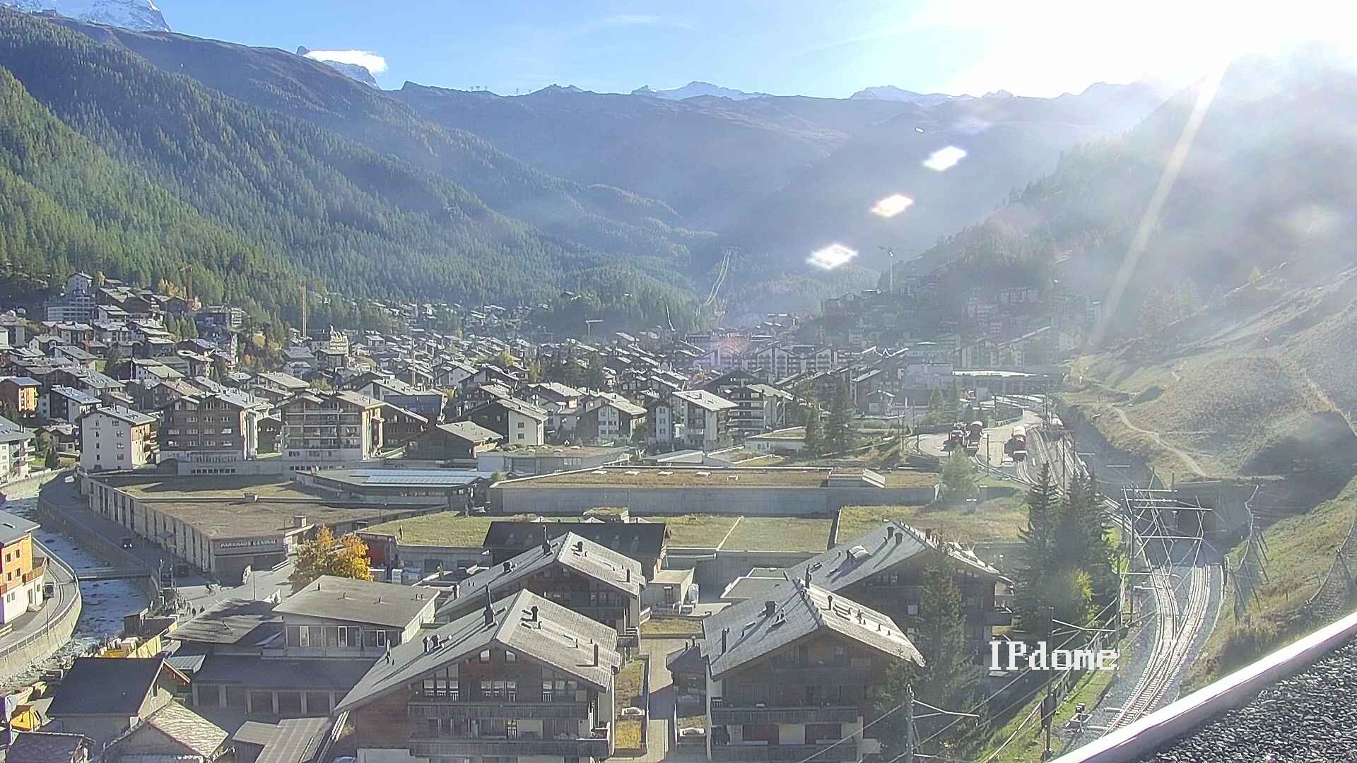 Archiv Foto Webcam Zermatt: Blick auf das Dorf