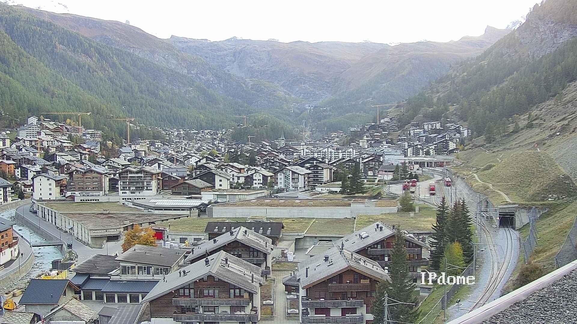 Archiv Foto Webcam Zermatt: Blick auf das Dorf