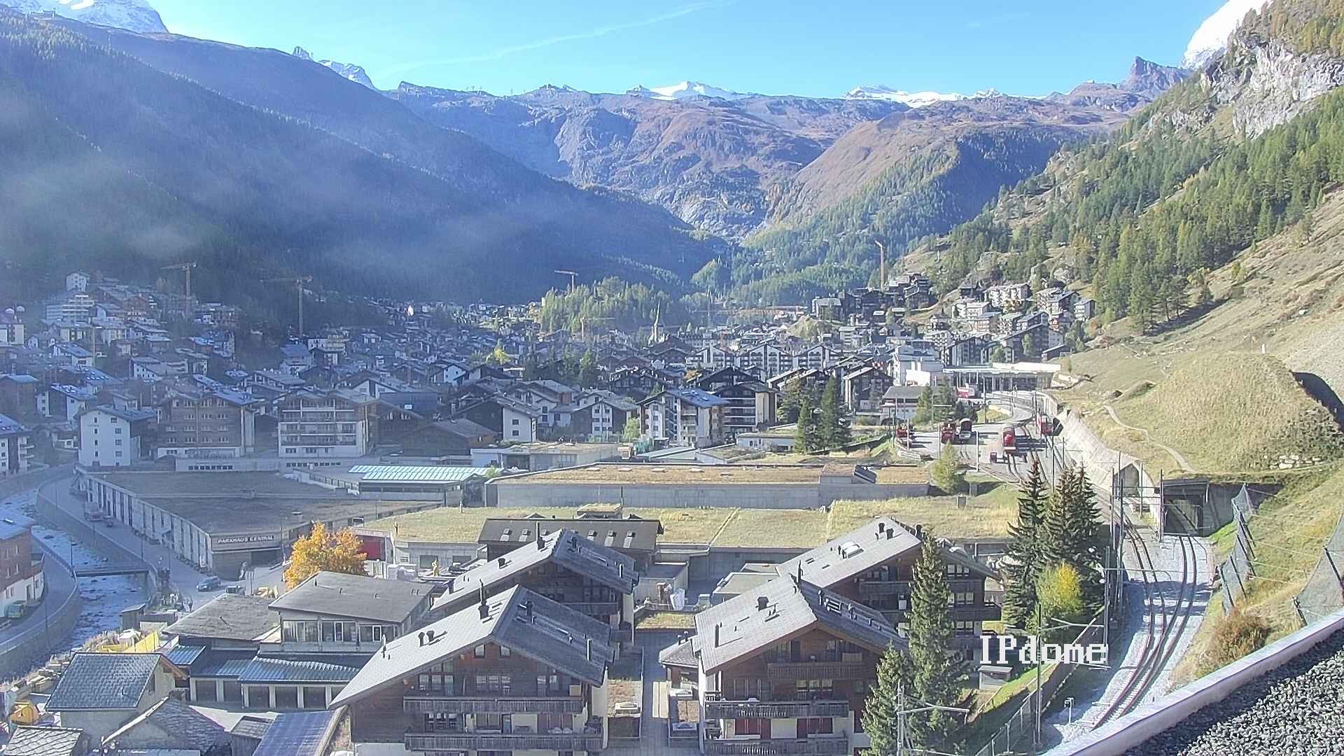 Archiv Foto Webcam Zermatt: Blick auf das Dorf