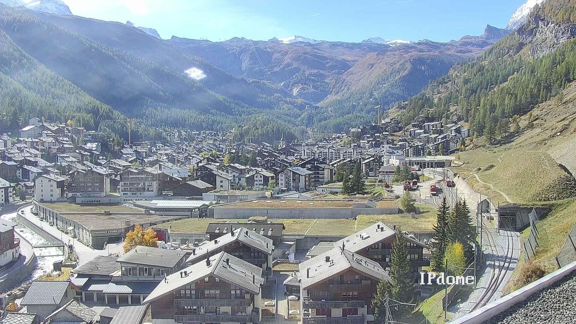 Archiv Foto Webcam Zermatt: Blick auf das Dorf