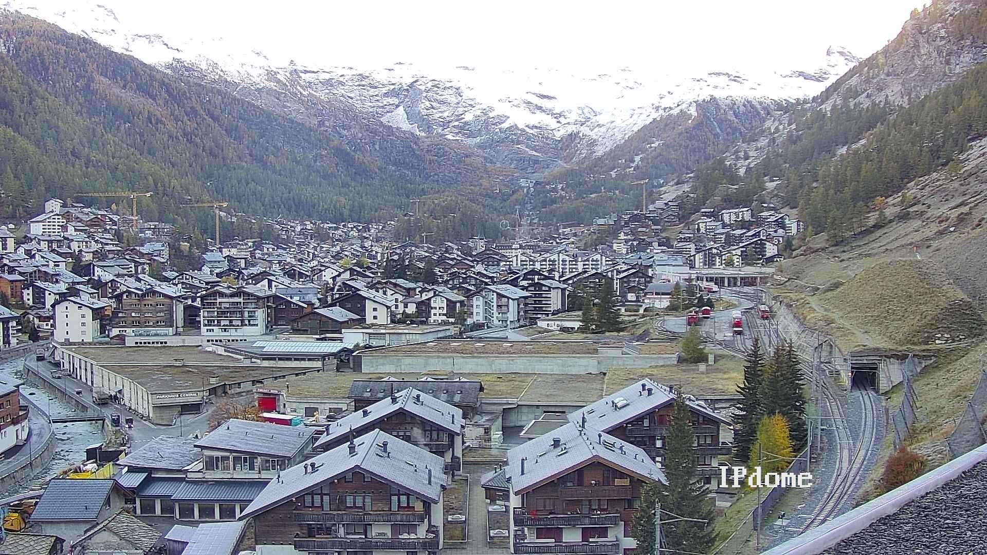 Archiv Foto Webcam Zermatt: Blick auf das Dorf