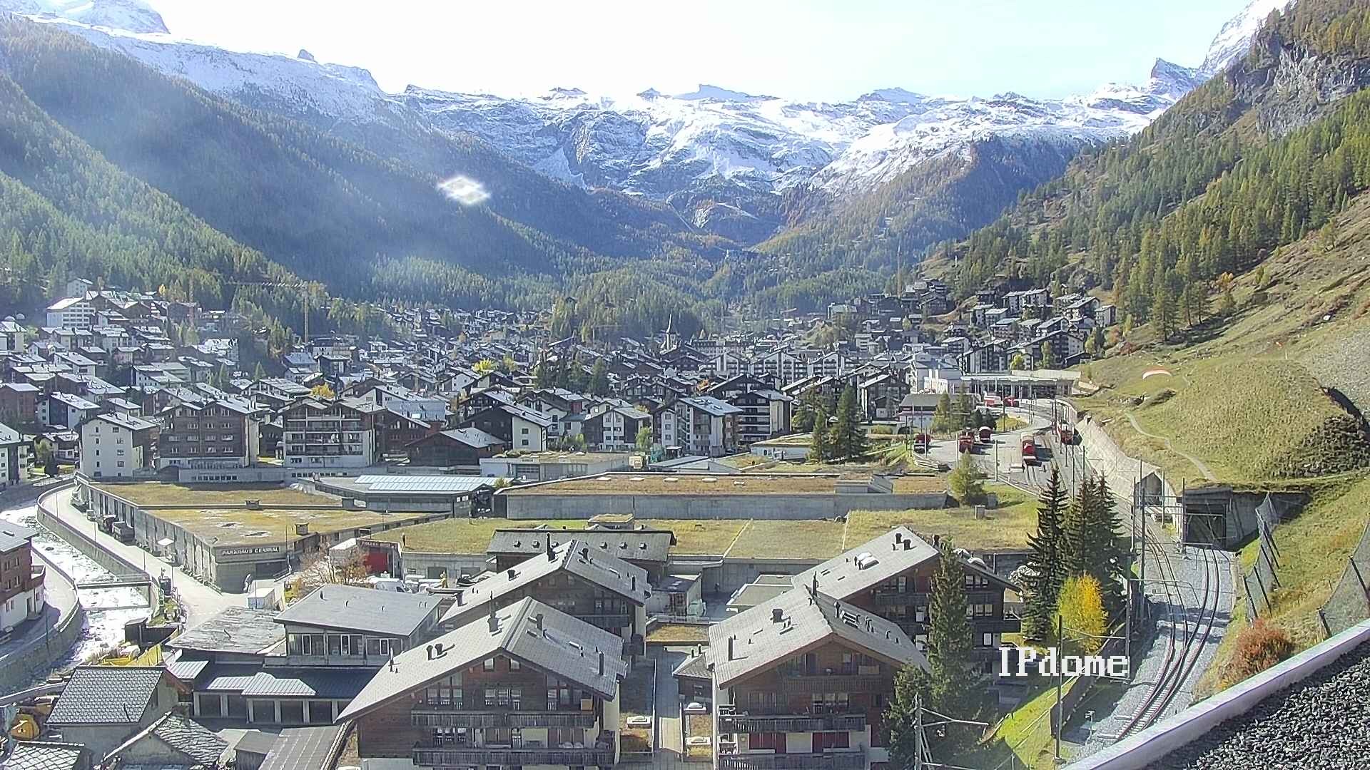 Archiv Foto Webcam Zermatt: Blick auf das Dorf