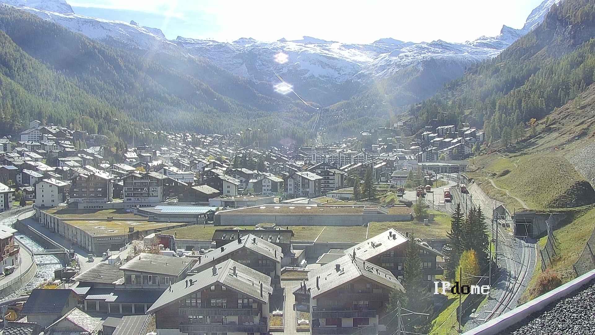Archiv Foto Webcam Zermatt: Blick auf das Dorf