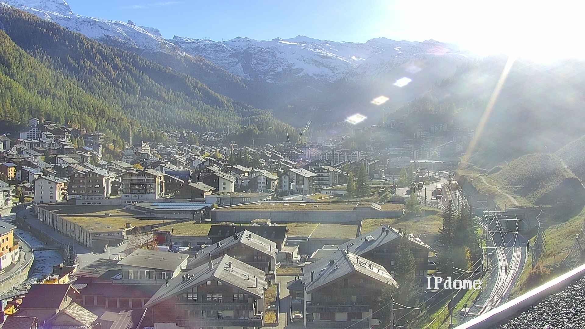 Archiv Foto Webcam Zermatt: Blick auf das Dorf