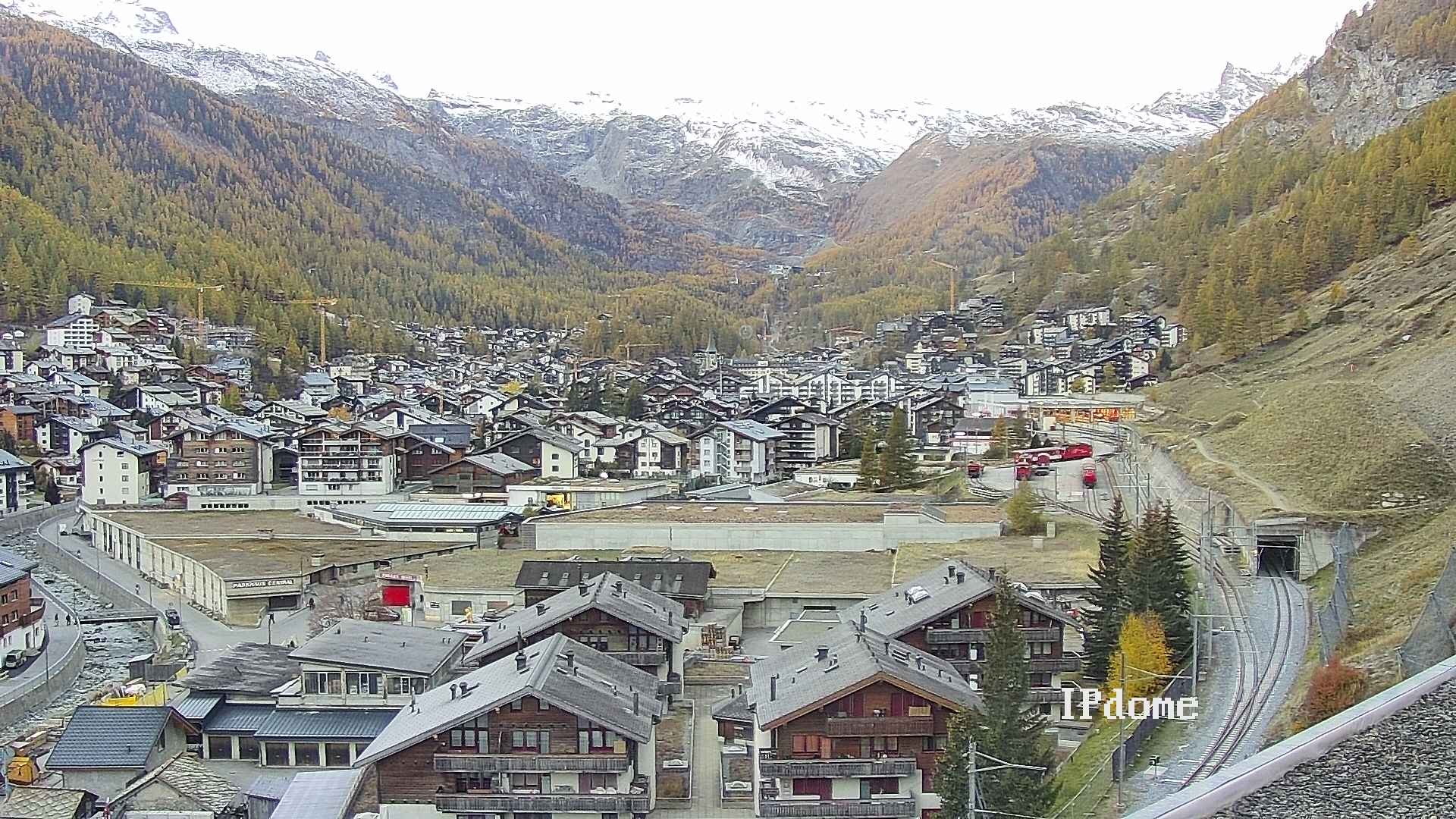 Archiv Foto Webcam Zermatt: Blick auf das Dorf