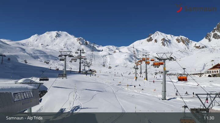 Archiv Foto Webcam Samnaun - Blickrichtung Viderjoch