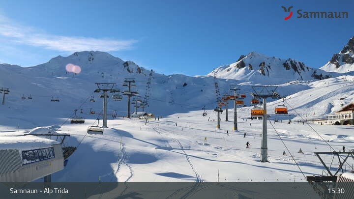 Archiv Foto Webcam Samnaun - Blickrichtung Viderjoch