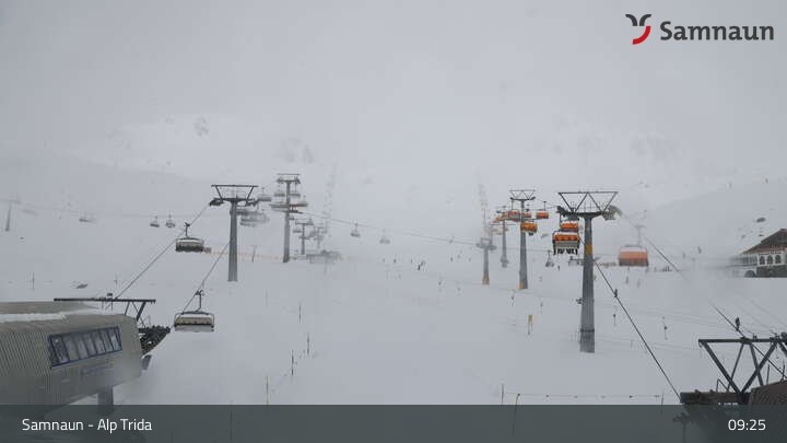 Archiv Foto Webcam Samnaun - Blickrichtung Viderjoch