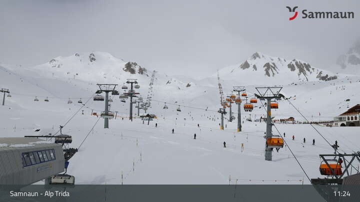 Archiv Foto Webcam Samnaun - Blickrichtung Viderjoch