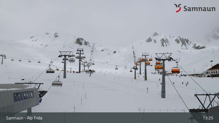 Archiv Foto Webcam Samnaun - Blickrichtung Viderjoch