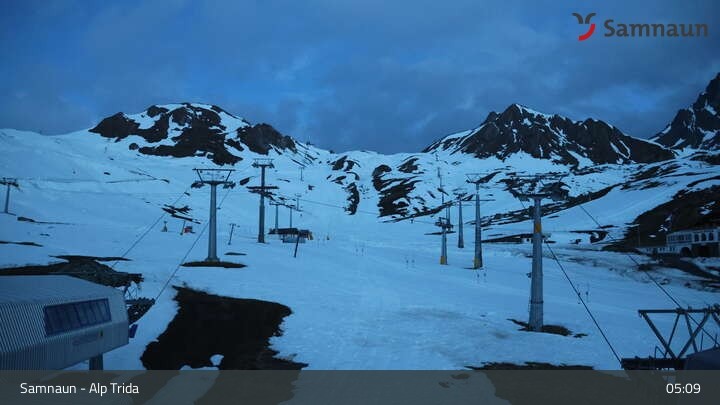 Archiv Foto Webcam Samnaun - Blickrichtung Viderjoch