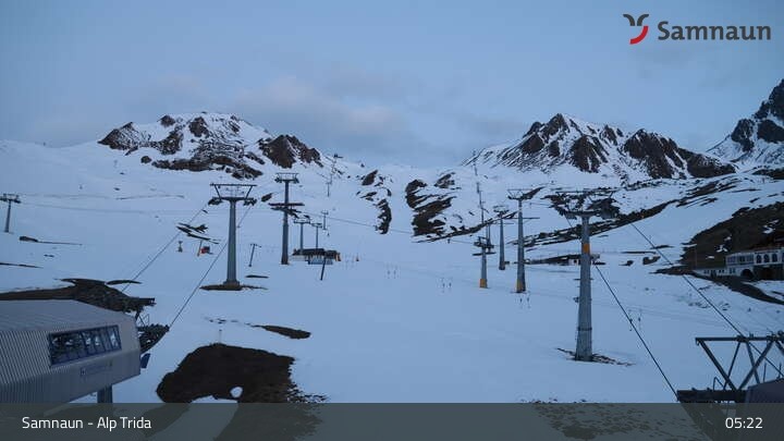 Archiv Foto Webcam Samnaun - Blickrichtung Viderjoch